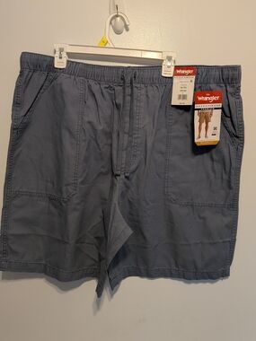 Wrangler Men's Elastic Drawstring Shorts - Slate Blue